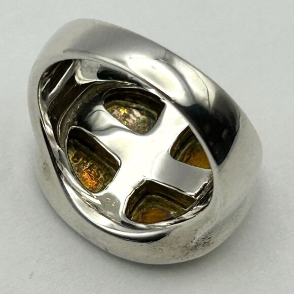 Robert Lee Morris RLM Studio 925 Sterling Two-Tone Signet Band Ring Size 7.25 - Picture 7 of 8